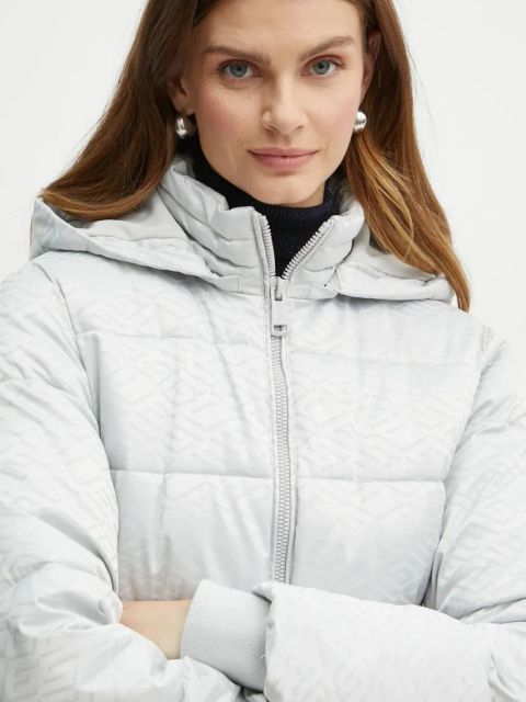 Guess kurtka SELINE damska kolor szary zimowa W4BL58 WGL72