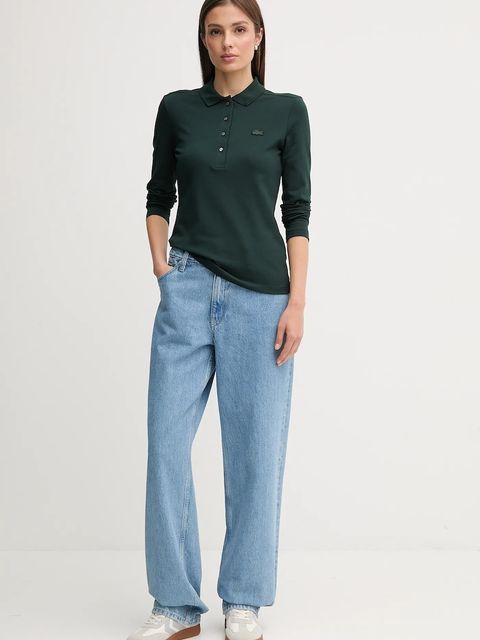 Lacoste longsleeve damski kolor zielony PF5464 - zdjęcie produktu nr 2