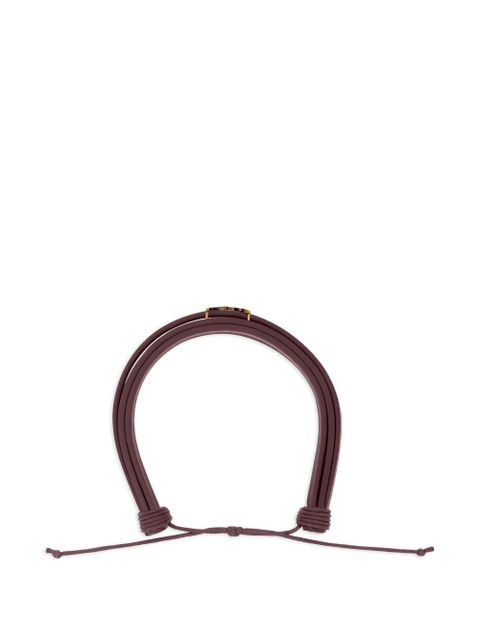 Saint Laurent Cassandre string bracelet - Red