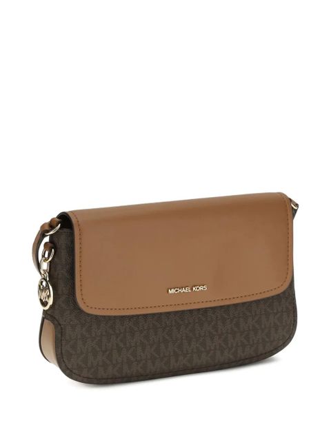 Michael Kors logo-pattern crossbody bag - Brown