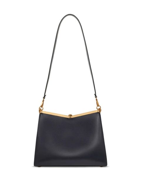 ETRO large Vela leather shoulder bag - Blue