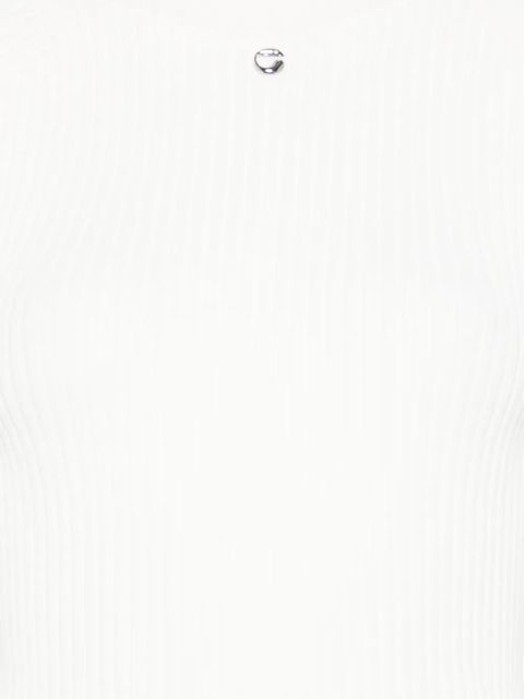 Coperni cut-out detail ribbed top - White
