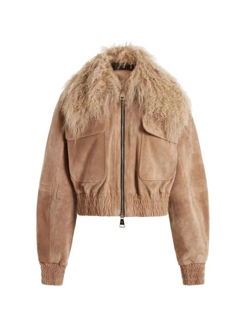 16Arlington Cie fur-collar suede jacket - Neutrals - zdjęcie produktu nr 1