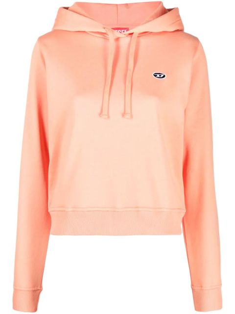 Diesel logo-patch drawstring hoodie - Orange - zdjęcie produktu nr 1