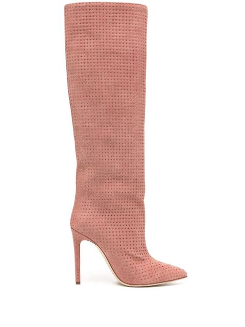Paris Texas Holly 105mm embellished suede boots - Pink - zdjęcie produktu nr 1