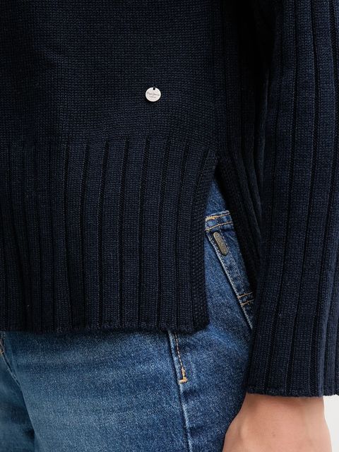 Pepe Jeans sweter z dodatkiem wełny damski kolor granatowy PL7000056