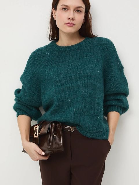 Medicine sweter damski kolor zielony ciepły - zdjęcie produktu nr 2