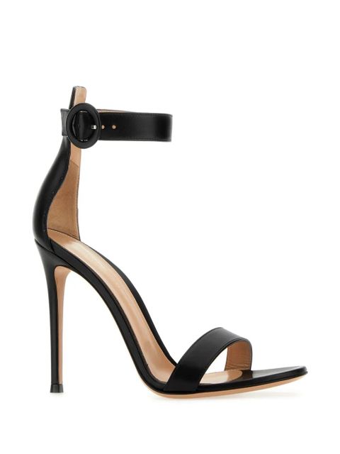 Gianvito Rossi Portofino 105mm leather sandals - Black - zdjęcie produktu nr 2