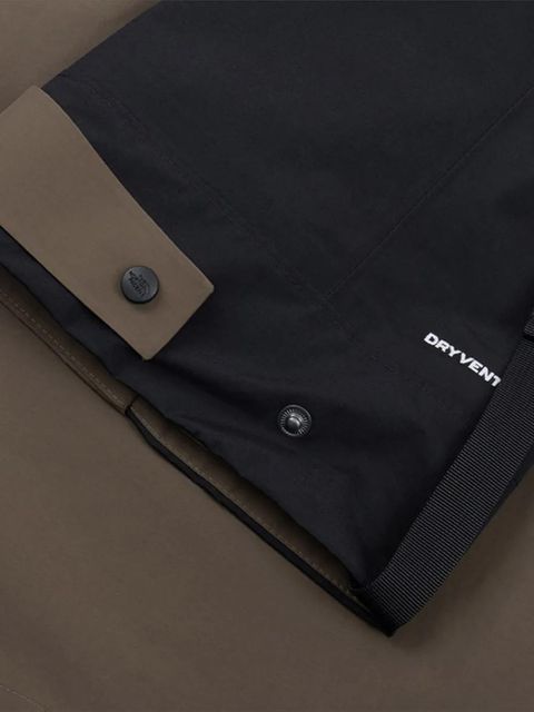 The North Face panelled-design hooded cape coat - Brown