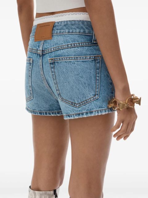 Alexander Wang high-rise denim shorts - Blue