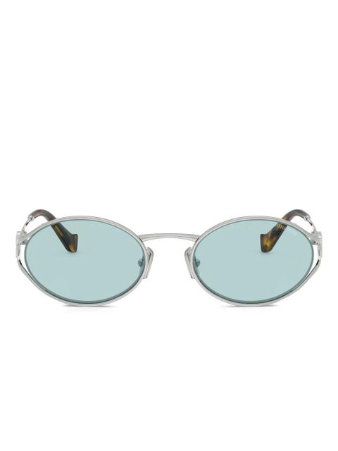 Miu Miu Eyewear oval-frame sunglasses - Silver - zdjęcie produktu nr 1