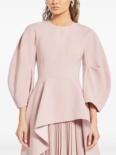 Solace London Maia draped pleated gown - Pink