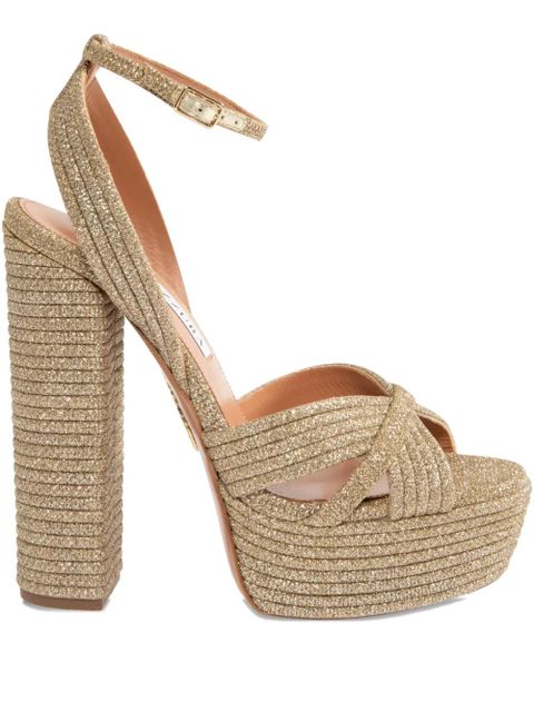 Aquazzura 140mm Sundance platform sandals - Neutrals - zdjęcie produktu nr 1