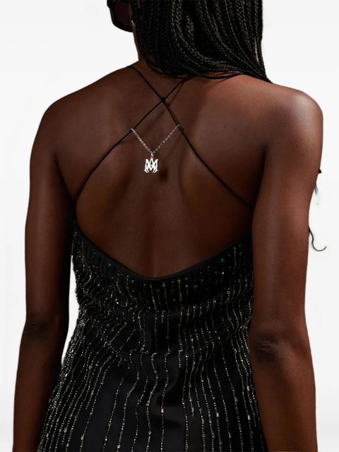 AMIRI embellished halter-neck mini dress - Black
