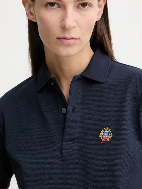 Bally polo bawełniane damski kolor granatowy WJE04R