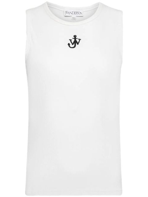 JW Anderson Anchor-embroidered top - White - zdjęcie produktu nr 1