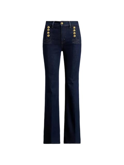 Lauren Ralph Lauren button flared trousers - Blue - zdjęcie produktu nr 1