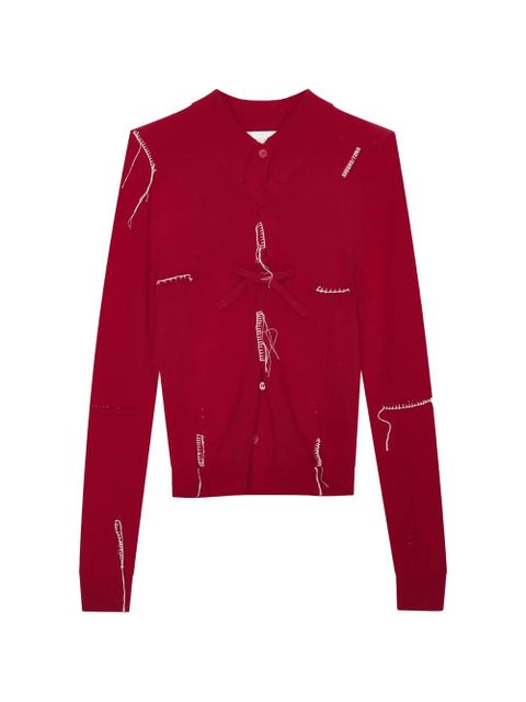 SHUSHU/TONG crew-neck cardigan - Red - zdjęcie produktu nr 1