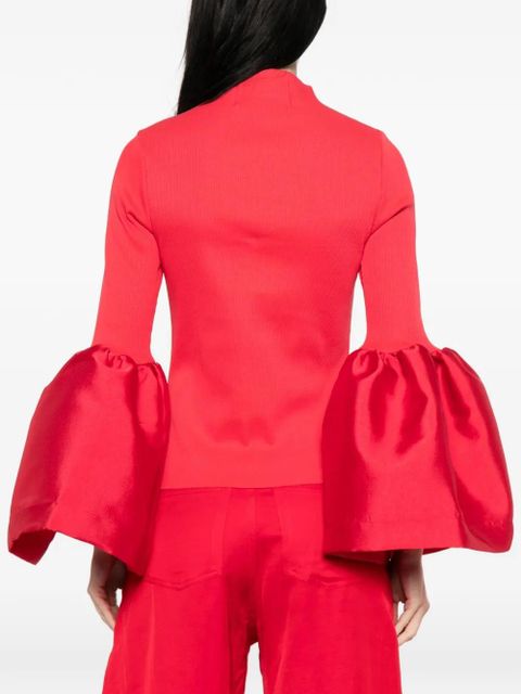 Marques'Almeida flared-cuff mock-neck top