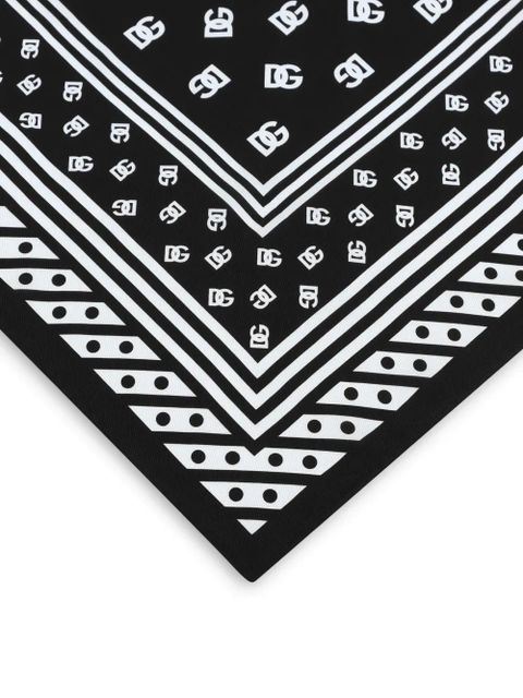 Dolce & Gabbana DNA logo-print silk scarf - Black - zdjęcie produktu nr 2