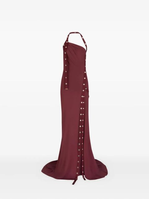 The Attico halterneck button-detail dress - Red - zdjęcie produktu nr 2