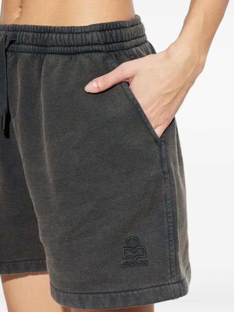 MARANT ÉTOILE Miranae drawstring embroidered shorts - Grey