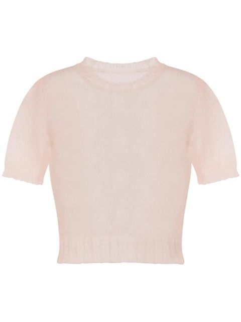 Maison Margiela sheer knit top - Neutrals - zdjęcie produktu nr 1