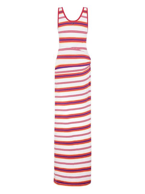 Rabanne striped maxi dress - White