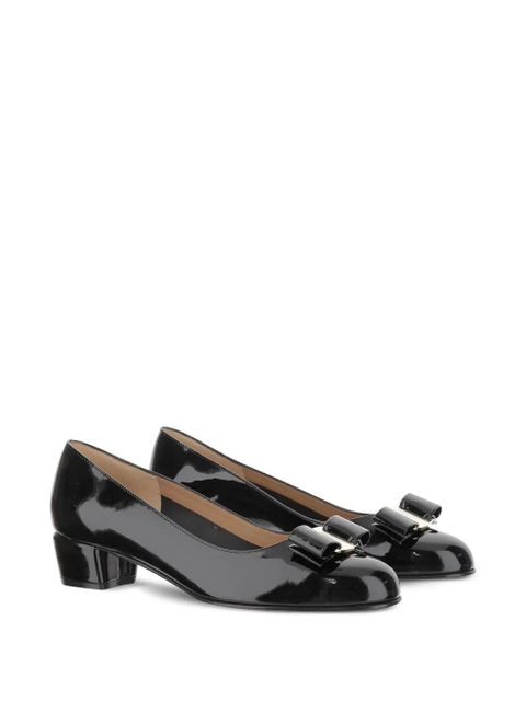 Ferragamo 30mm Vara patent-leather pumps - Black - zdjęcie produktu nr 2