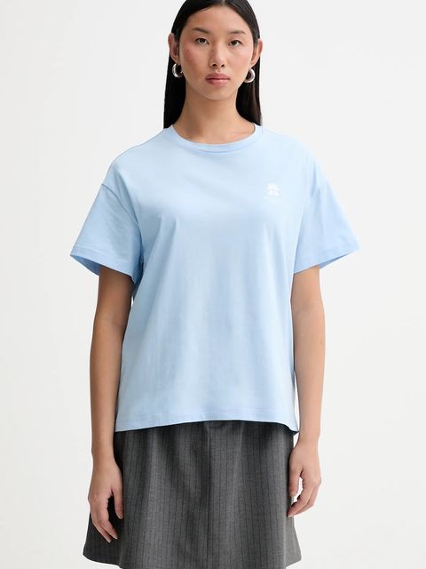 Marc O'Polo t-shirt bawełniany damski kolor niebieski 5000009349