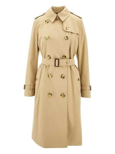 Burberry double-breasted cotton trench coat - Neutrals - zdjęcie produktu nr 1
