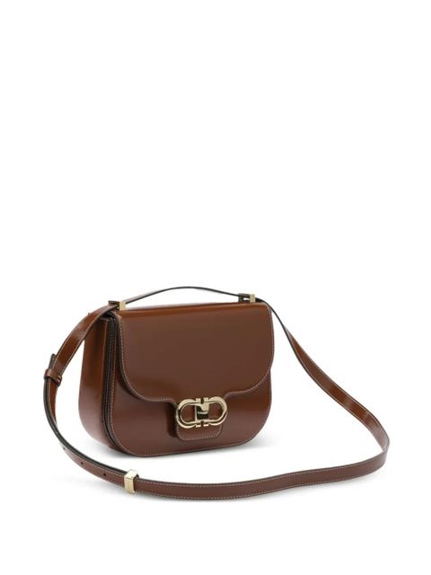 Ferragamo Double Gancini shoulder bag - Brown