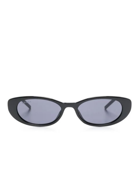 Gucci Eyewear oval-frame sunglasses - Black - zdjęcie produktu nr 1