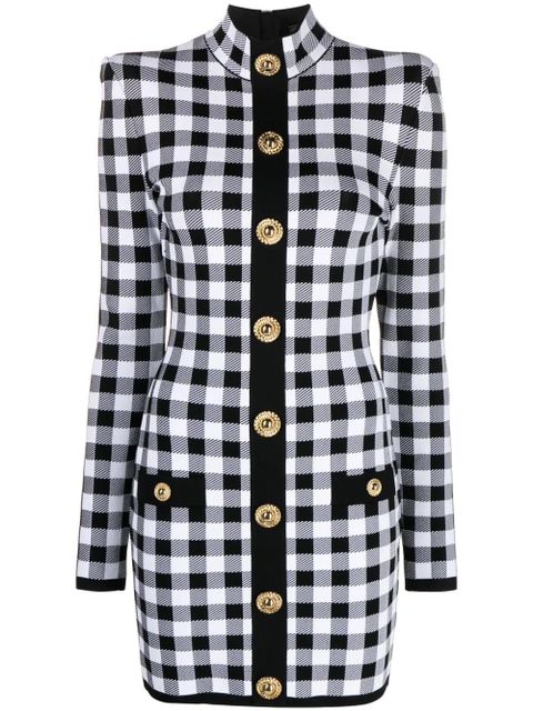 Balmain gingham mini dress - Black - zdjęcie produktu nr 1
