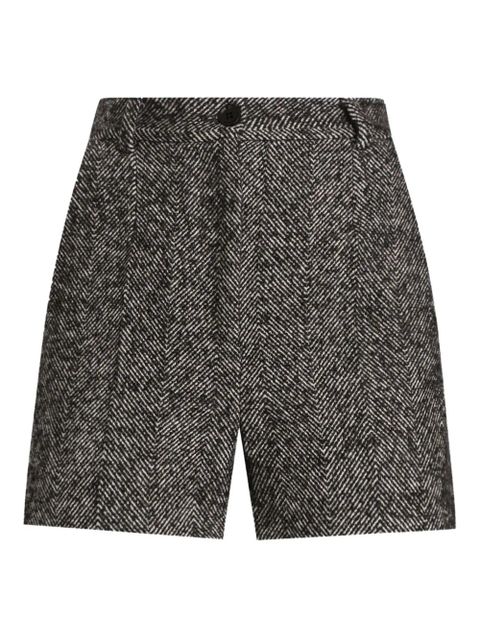 Dolce & Gabbana herringbone tweed shorts - Black - zdjęcie produktu nr 1