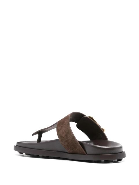 Tod's suede slides - Brown - zdjęcie produktu nr 2