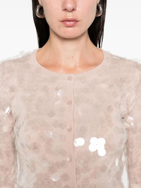 Max Mara sequin embellished cardigan - Pink