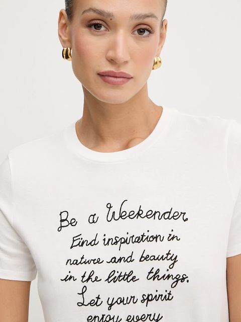 Weekend Max Mara t-shirt bawełniany ARA damski kolor biały 2525976041600