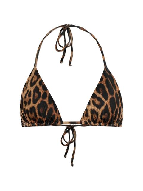 Moschino leopard-print bikini top - Neutrals - zdjęcie produktu nr 1
