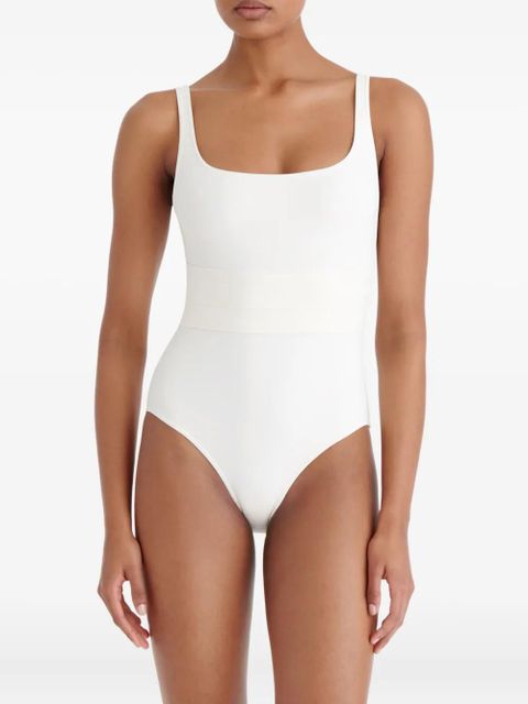 ERES Asia striped-panel swimsuit - White