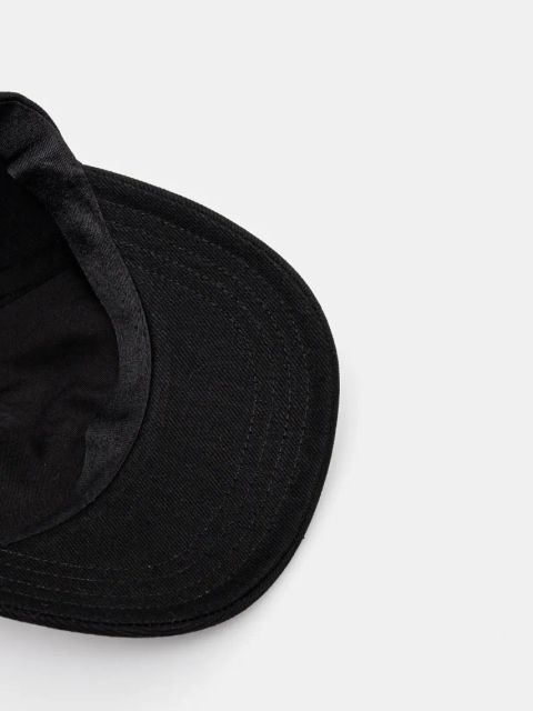 A.P.C. czapka z daszkiem bawełniana casquette charlie kolor czarny z aplikacją COHFK.M24069