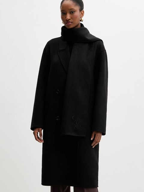 Liu Jo płaszcz z wełną kolor czarny MF5025 T4627 - zdjęcie produktu nr 1