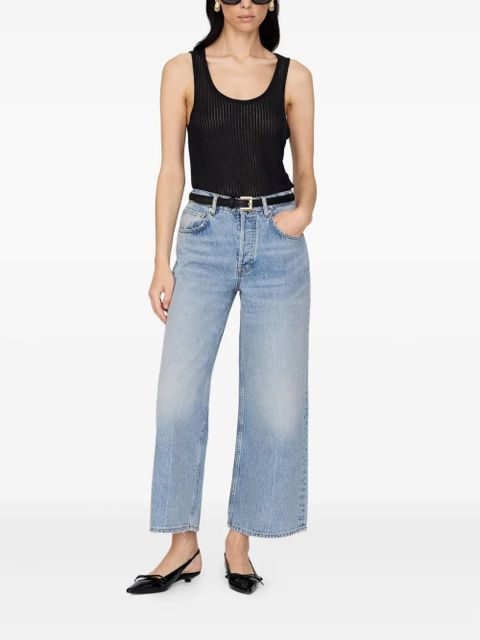 ANINE BING Eugene ribbed tank top - Black