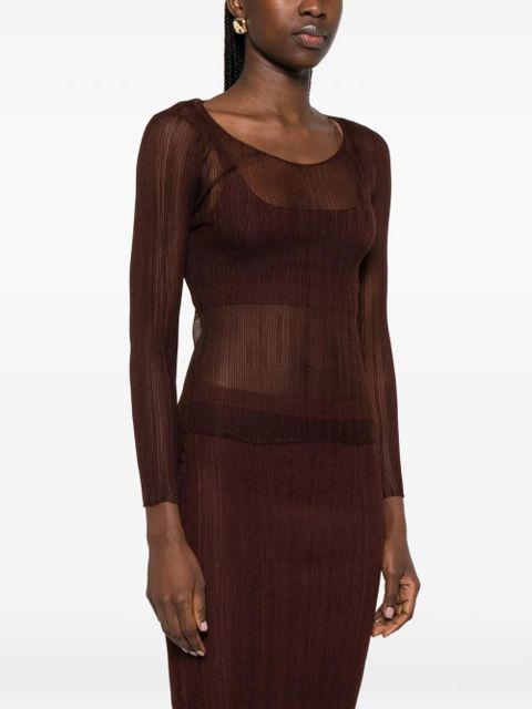 Simkhai square-neck top - Brown