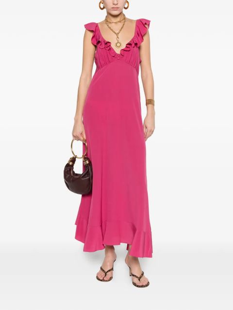 Chloé ruffled silk dress - Pink - zdjęcie produktu nr 2