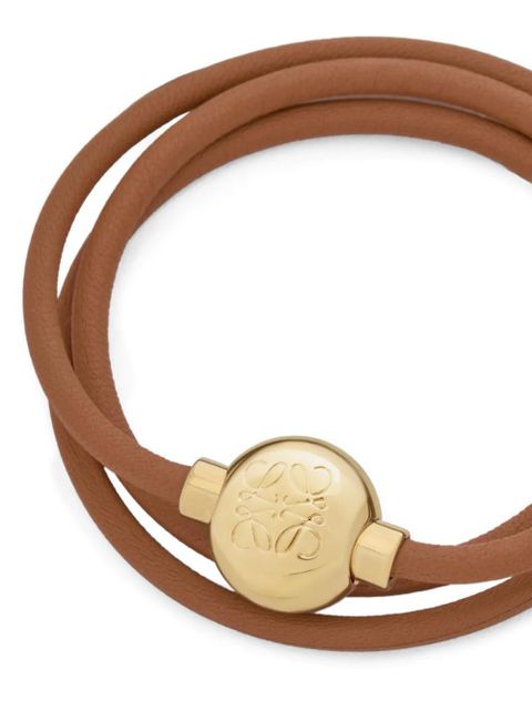 LOEWE Pebble bracelet in leather - Gold - zdjęcie produktu nr 2