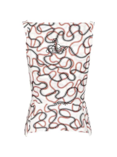 Vivienne Westwood orb-graphic vest - White - zdjęcie produktu nr 2