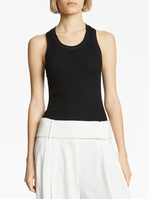Proenza Schouler Matte knitted tank top - Black