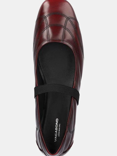 Vagabond Shoemakers baleriny skórzane Hillary kolor bordowy 5925-518-47