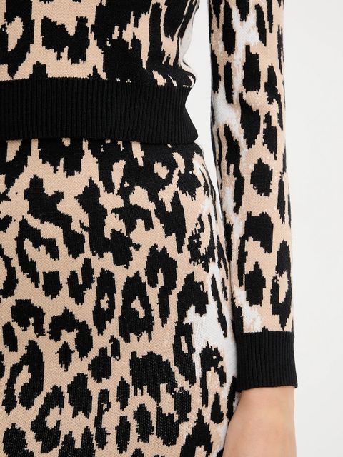 Answear.LAB sweter i spódnica damski kolor beżowy